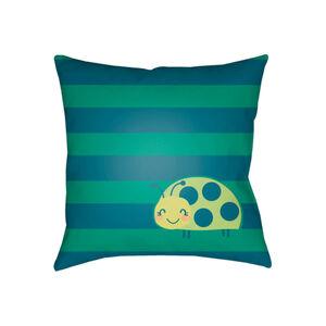 Littles 20 X 20 inch Yellow and Blue Outdoor Throw Pillow