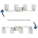 League 4 Light 33 inch Brushed Nickel Bath Vanity Wall Light