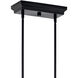 Sycara LED 5 inch Black Chandelier Linear Ceiling Light, Single