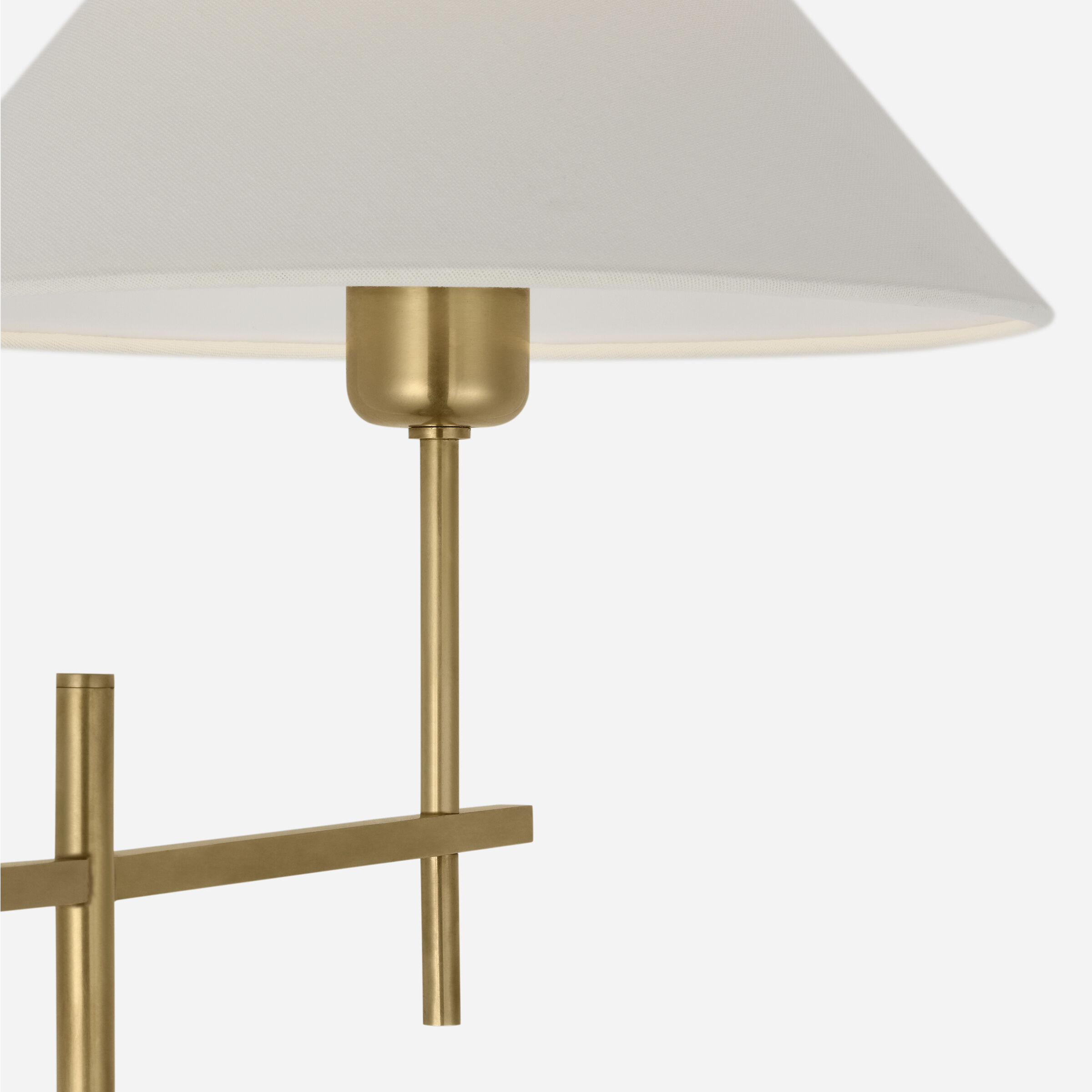 J. Randall Powers Hackney 52.5 inch 2.00 watt Hand-Rubbed Antique Brass Cordless Bridge Arm Floor Lamp Portable Light