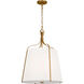 AH by Alexa Hampton Leander 3 Light Antique Gild Pendant Ceiling Light