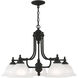 North Port 5 Light 28 inch Black Chandelier Ceiling Light