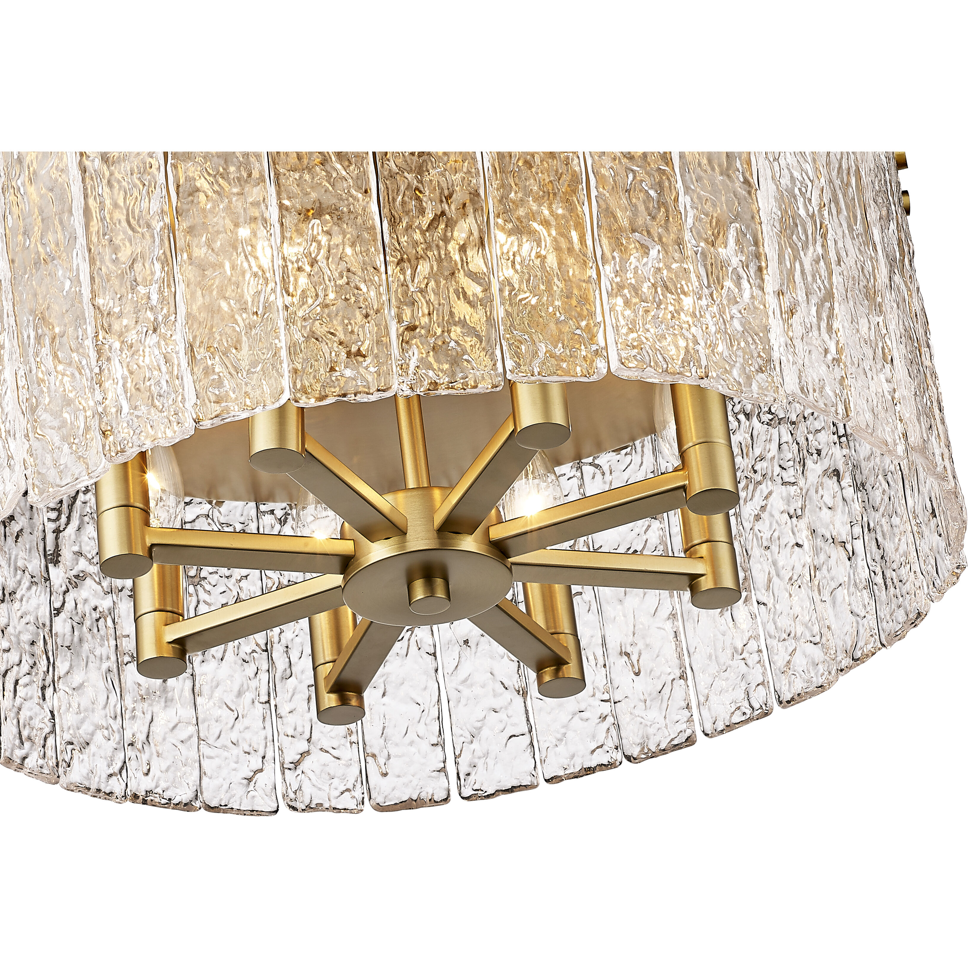 Glacier 8 Light 20.75 inch Modern Gold Flush Mount Ceiling Light
