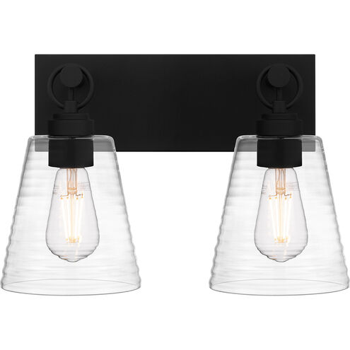 Dacosta 2 Light 15 inch Earth Black Bath Light Wall Light, Medium