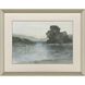 Lake at Twilight Green and Blue and White Framed Art