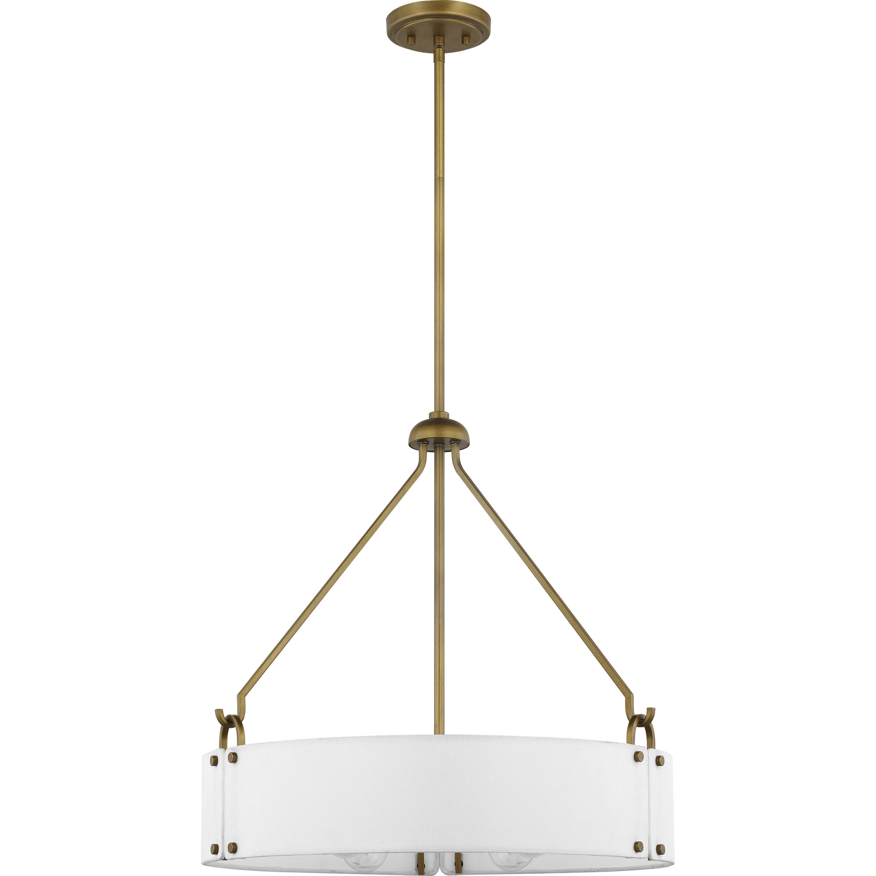 Halter 4 Light 22.63 inch Natural Brass Pendant Ceiling Light