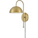 Lou LED 8 inch Lacquered Brass Sconce Wall Light