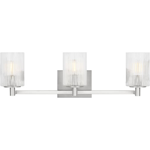Lando 3 Light 24.63 inch Brushed Steel Wall Bath Fixture Wall Light