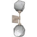 Gem LED 6.5 inch Beige Silver Indoor Sconce Wall Light in Metallic Beige Silver, Smoke, 2700K LED, Double