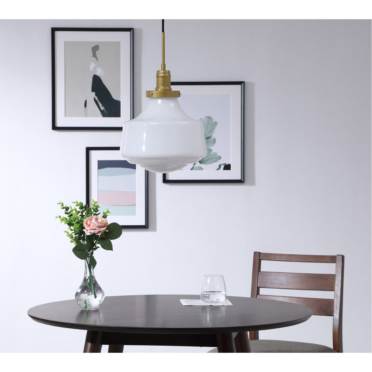 Lyle 1 Light 11 inch Brass Pendant Ceiling Light