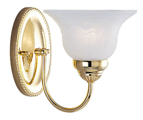 Edgemont 1 Light 7 inch Polished Brass Bath Vanity Wall Light