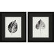 Black Print Leaf Black and Neutral and Beige Framed Art