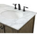Metropolis 60 X 22 X 34 inch Driftwood Vanity Sink Set