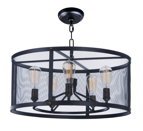 Palladium 6 Light 32 inch Black/Natural Aged Brass Chandelier Ceiling Light in MB ST64
