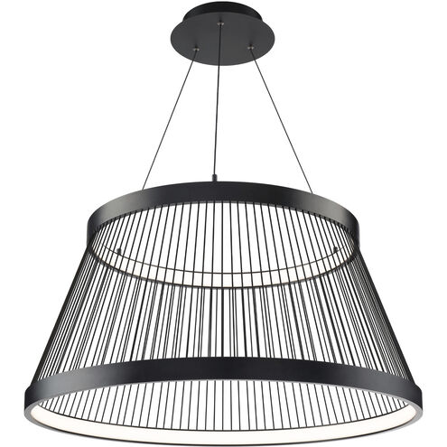 Grohle LED 31.13 inch Black Pendant Ceiling Light in 3000K, dweLED