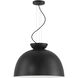 Ventura Dome 1 Light 20 inch Flat Black Pendant Ceiling Light