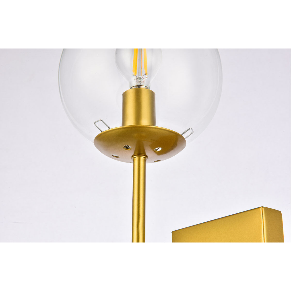 Neri 2 Light 7 inch Brass Bath Sconce Wall Light