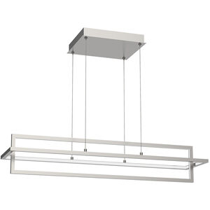 Mondrian Linear Pendant Ceiling Light in Brushed Nickel
