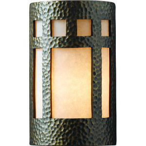 Ambiance LED 8 inch Terra Cotta Wall Sconce Wall Light in 2000 Lm LED, White Styrene, Large