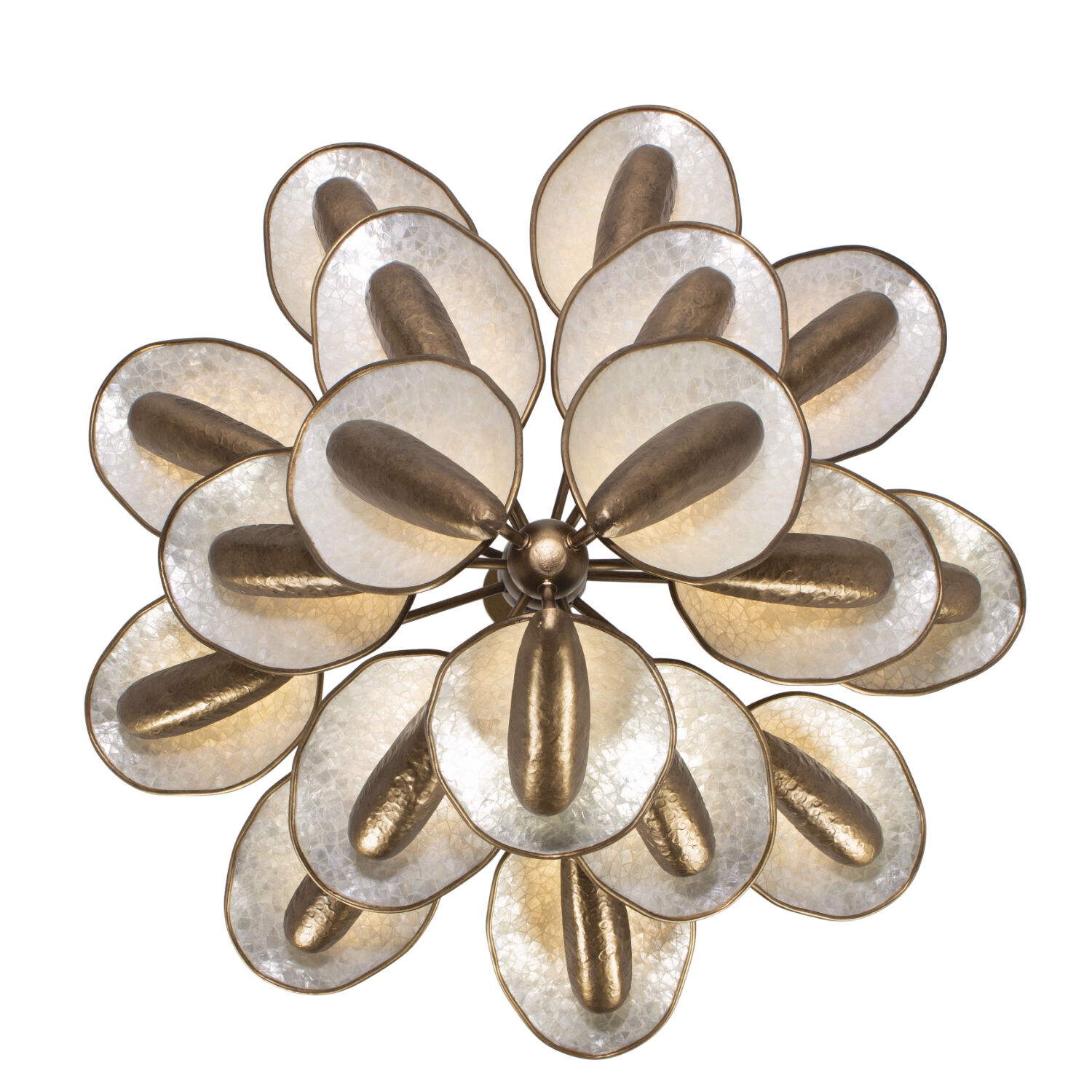 Spat 37 inch Pearlized Antique Brass Pendant Ceiling Light