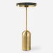 Pascal 24.25 X 10.25 inch Iridescent Labradorite and Brushed Brass Drink Table
