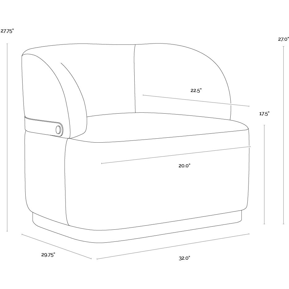 Brinda Bravo Black / Halton Birch Swivel Lounge Chair