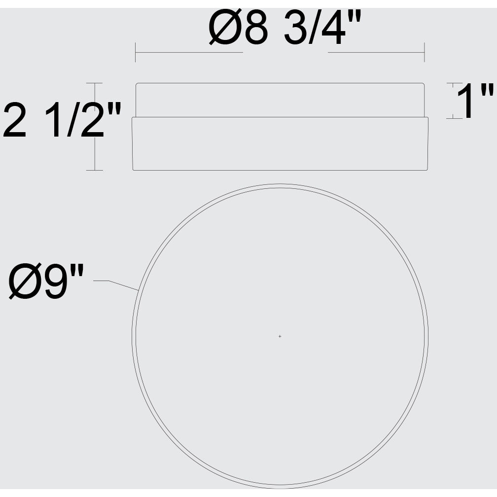 Sunspot LED 9 inch Sand Black Outdoor Flush Mount