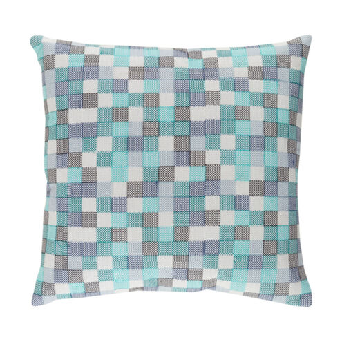 Modular 22 X 22 inch Teal and Denim Pillow