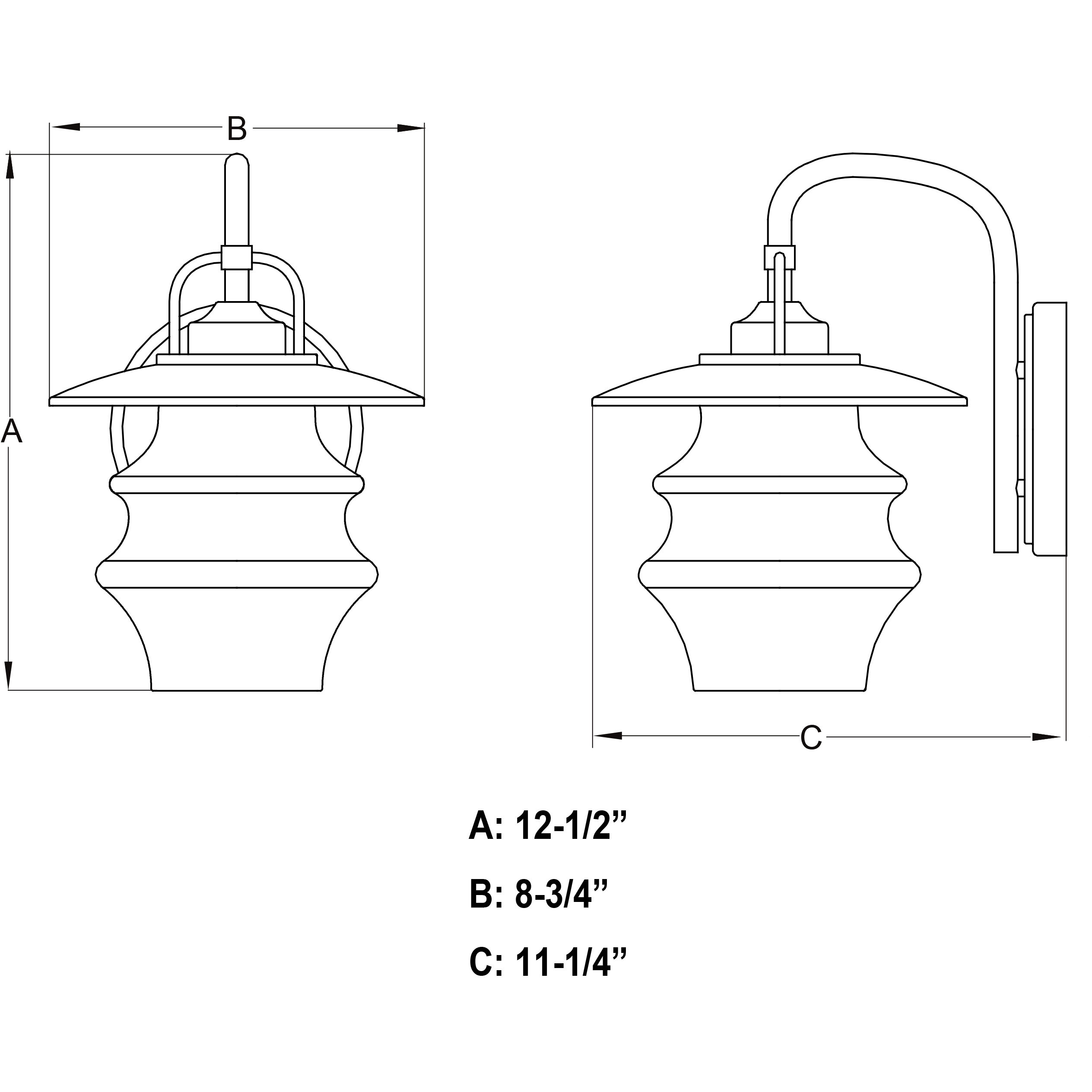 Glenn LED 12.5 inch Textured Black Outdoor Wall