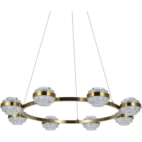 Milano Series 33.25 inch Antique Brass Chandelier Ceiling Light, Artisan Collection