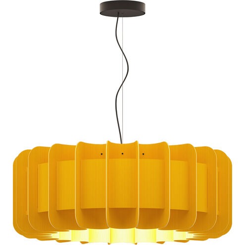 Clarissa 1 Light 29.1 inch Black/Yellow Pendant Ceiling Light in Yellow/Ash, 29 in