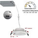 Flin Matte Powder White Recessed, Selectable CCT