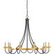 Hanlon 10 Light 36.75 inch Washed Black Chandelier Ceiling Light