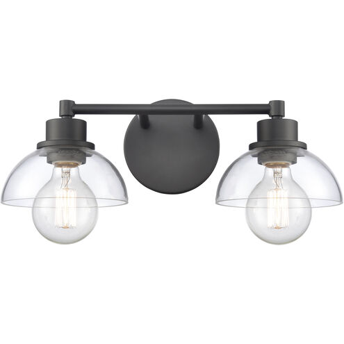 Julian 2 Light 16 inch Matte Black Vanity Light Wall Light