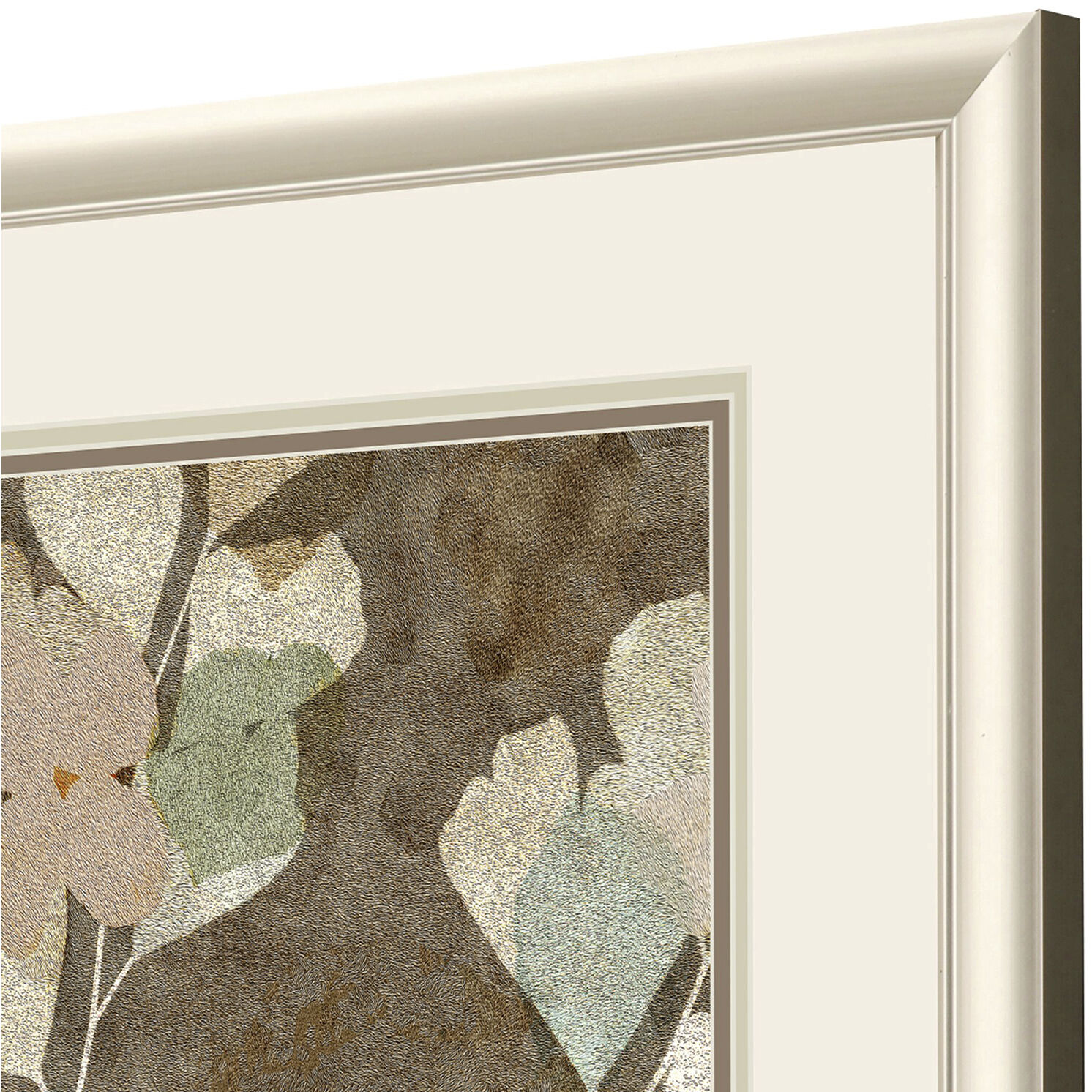 Antique Blossom Brown and Green and Neutral and Beige Framed Art, Propac