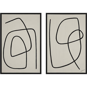 Moreau White/Black Canvas Art, 2 Piece