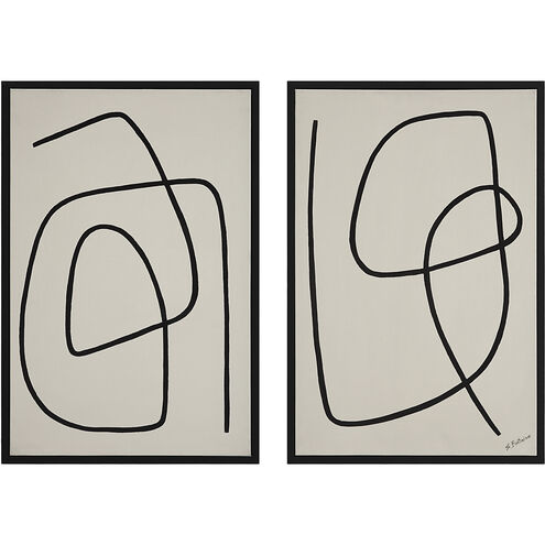 Moreau White/Black Canvas Art, 2 Piece