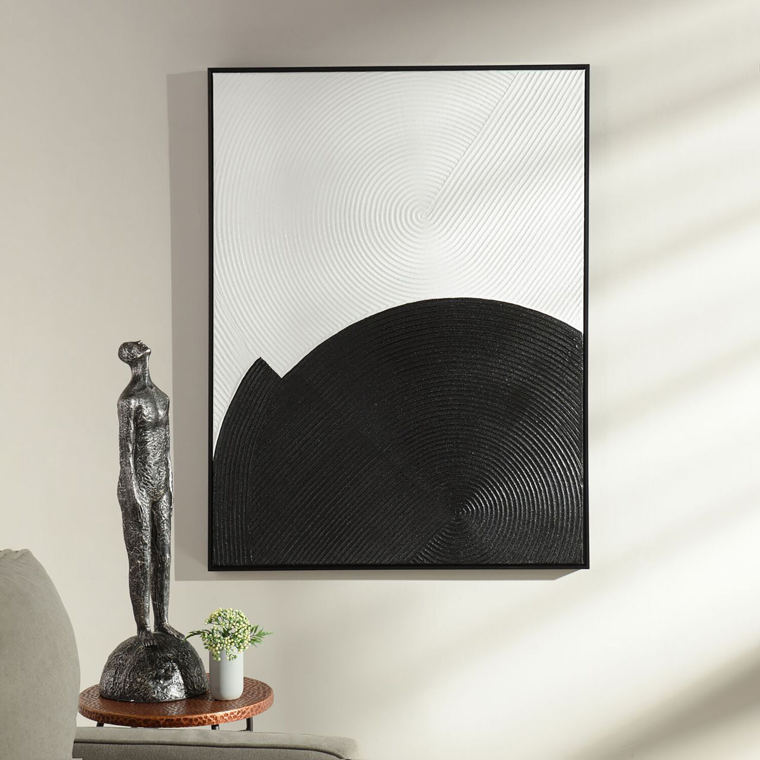 Cameron Black and Ivory Wall Art