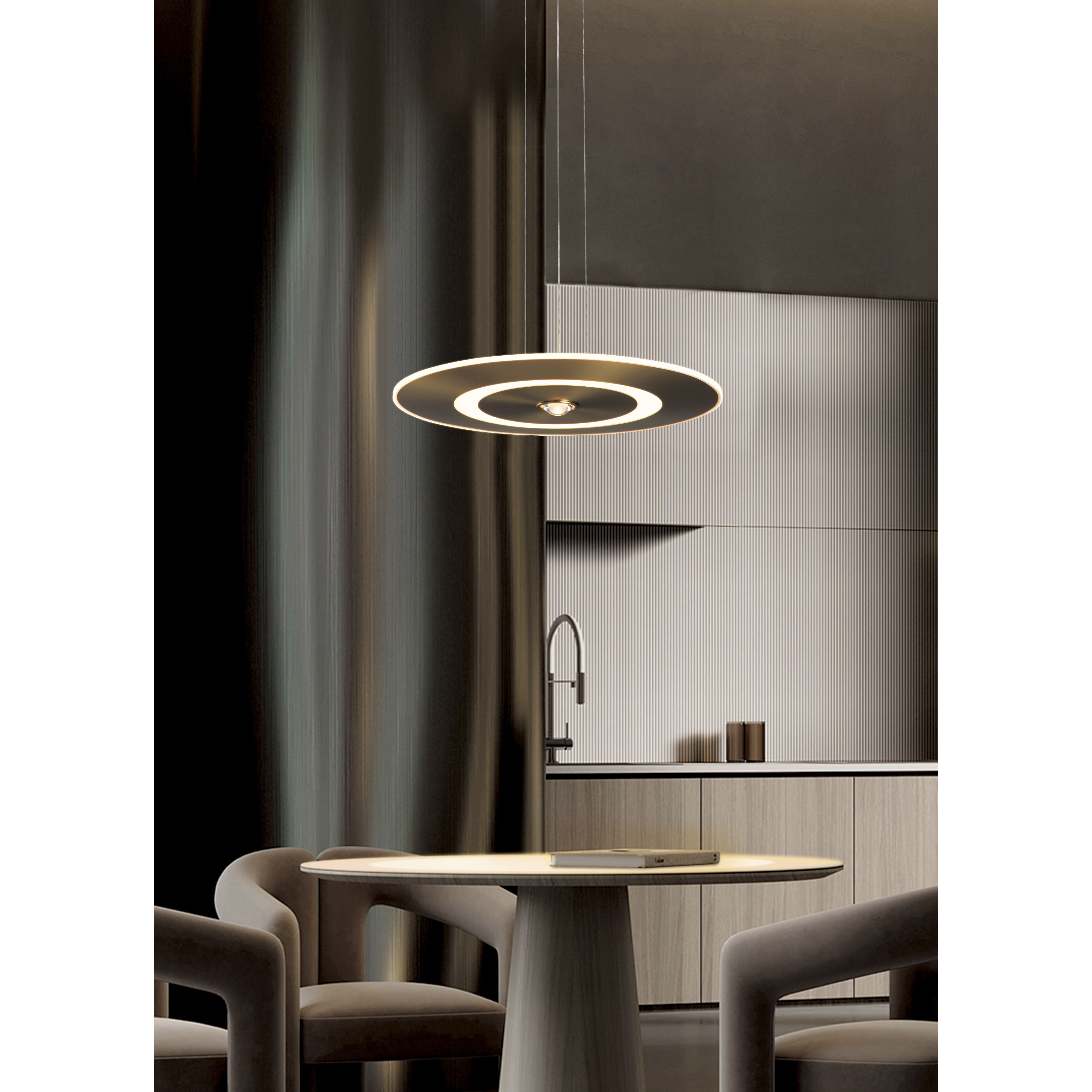 Nebula LED 21.5 inch Antique Brass Pendant Ceiling Light