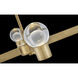 Lyric LED 32 inch Heritage Brass Chandelier Ceiling Light