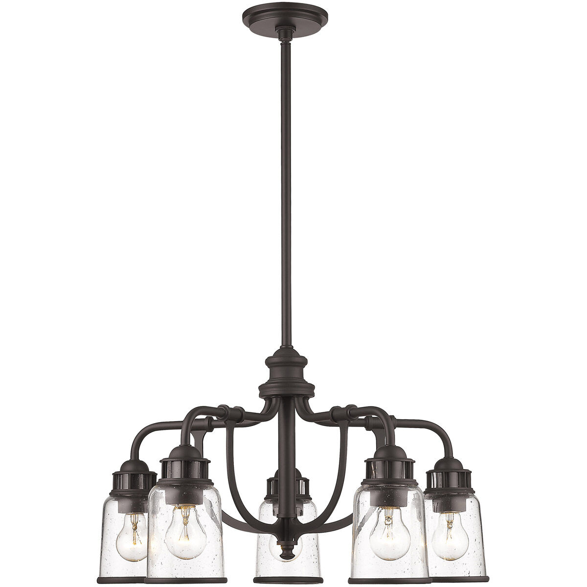 Lawrenceville 5 Light 24 inch Bronze Dinette Chandelier Ceiling Light