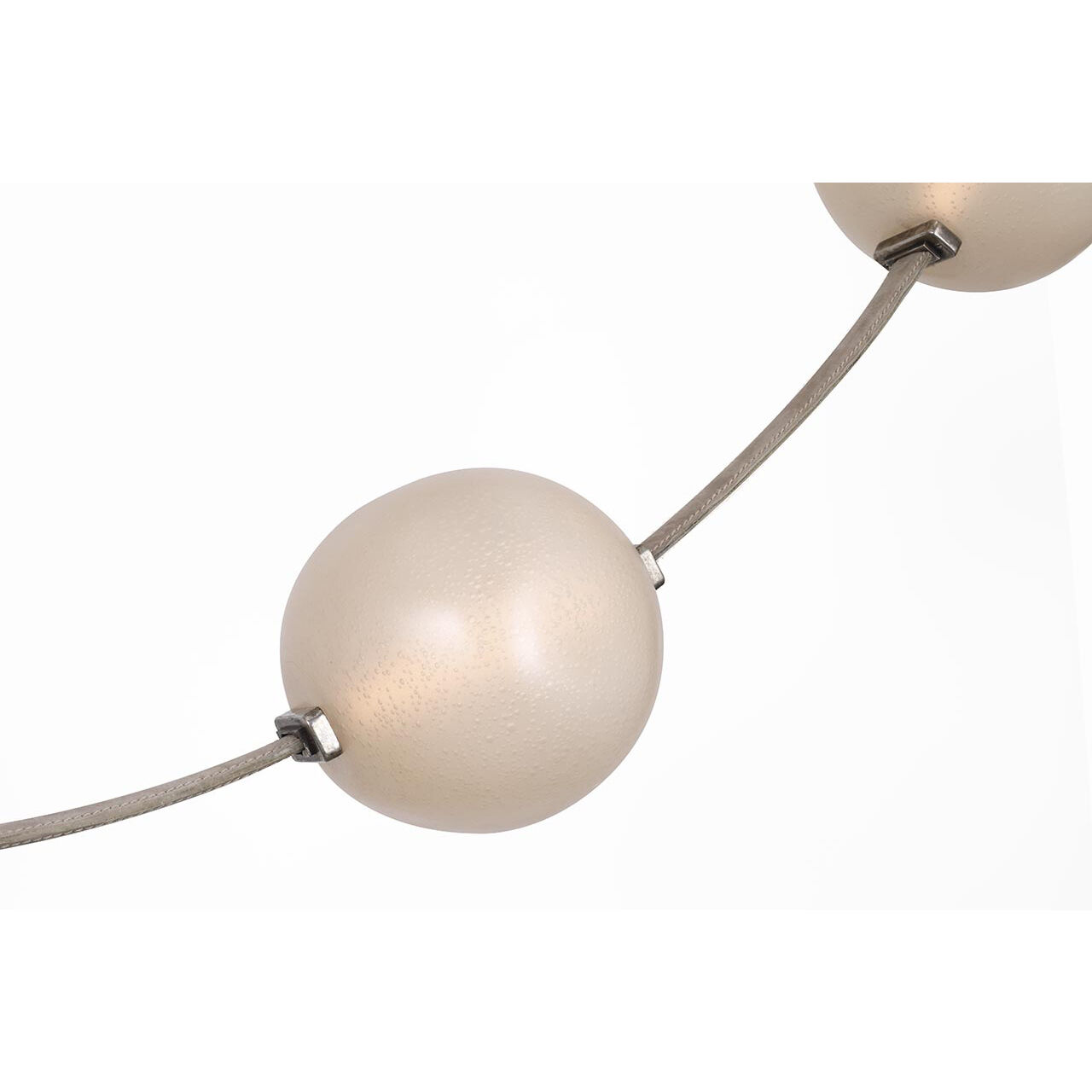 Anne-Marie Barton Dune LED 8 inch Ash Suede and Mottled Pewter Belted Light Ceiling Light