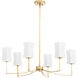Ayala 6 Light 32.75 inch Gold Leaf Chandelier Ceiling Light