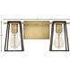 Filmore 2 Light 16 inch Heritage Brass with Oil Rubbed Bronze Vanity Light Wall Light