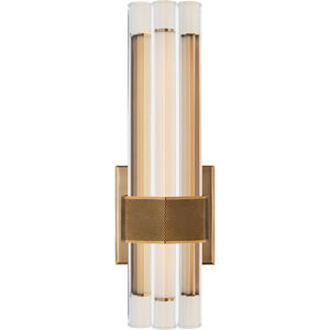 Lauren Rottet Fascio LED 4.5 inch Hand-Rubbed Antique Brass Asymmetric Sconce Wall Light
