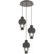 Torno Mandrel LED 20.5 inch Flat Bronze with Charcoal Multi-Pendant Ceiling Light