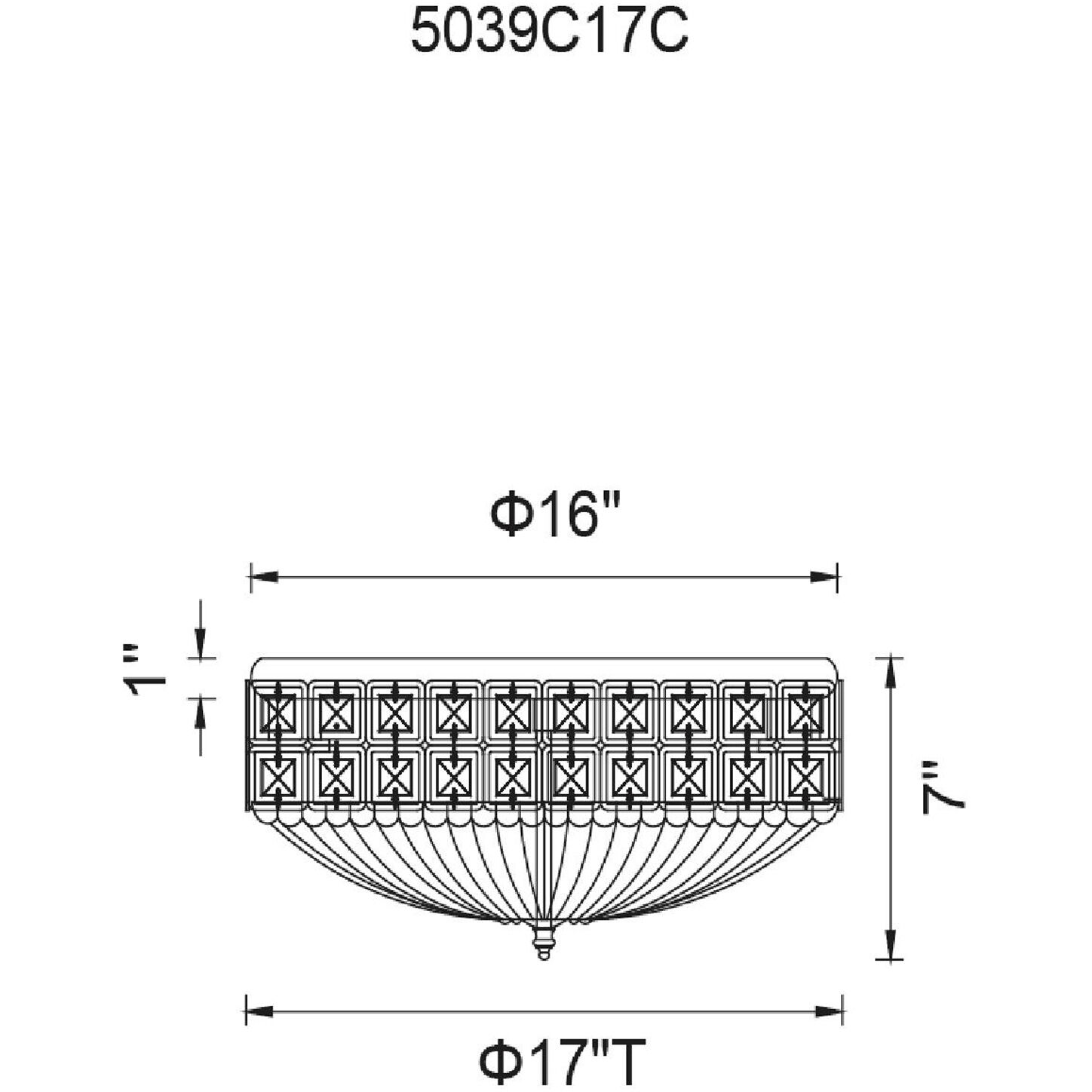 Bloome 6 Light 17 inch Chrome Bowl Flush Mount Ceiling Light