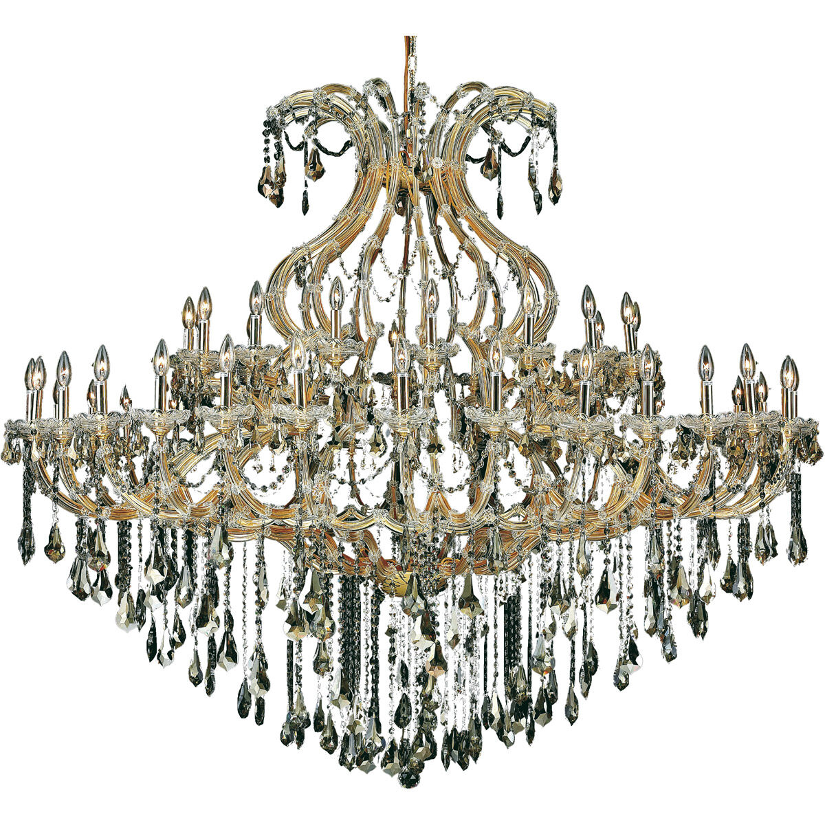 Maria Theresa 49 Light 72 inch Gold Foyer Ceiling Light in Golden Teak