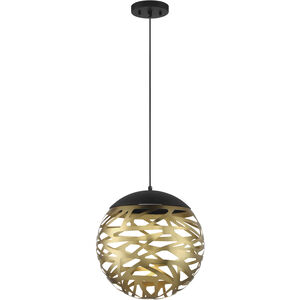 Golden Eclipse LED 14 inch Coal And Honey Gold Pendant Ceiling Light