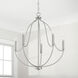 Madison 5 Light 25 inch Brushed Nickel Chandelier Ceiling Light